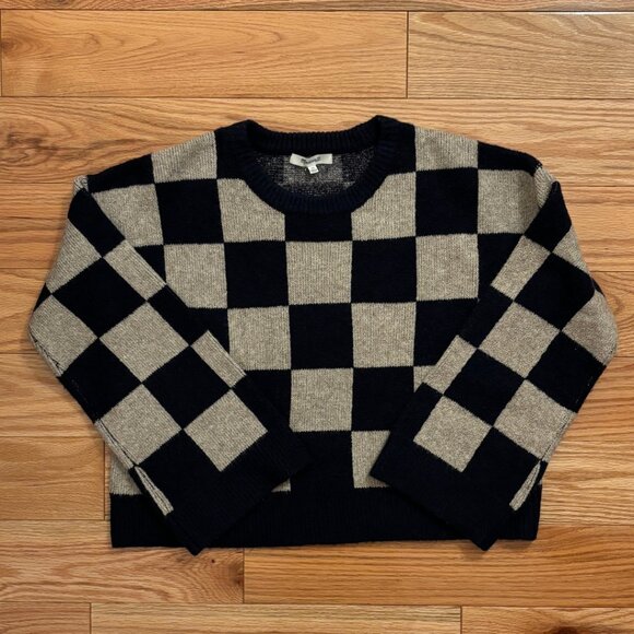 Madewell | Cardiff Checkerboard Crewneck Sweater | XS - Picture 2 of 12